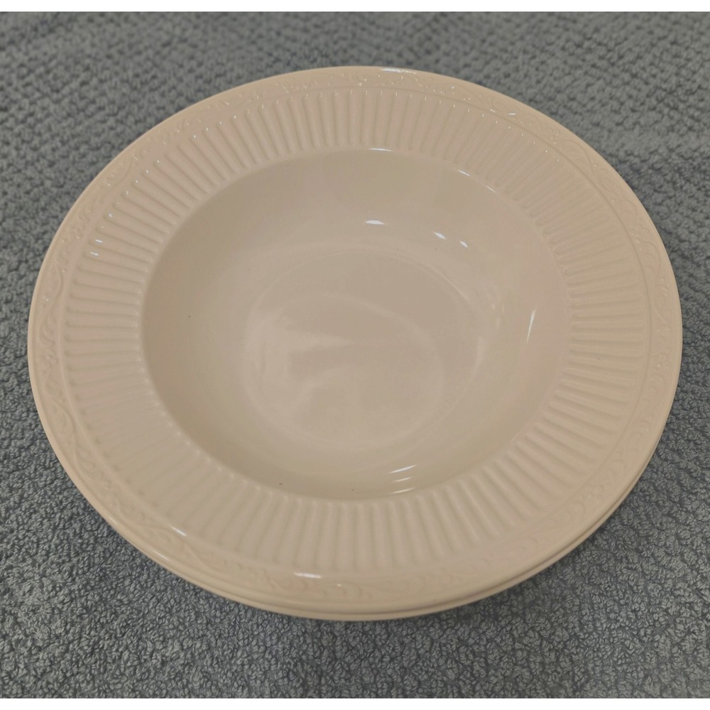 Mikasa Italian Countryside Set Of 2 New Soup/ Pasta Bowls 9 1/4" Off White